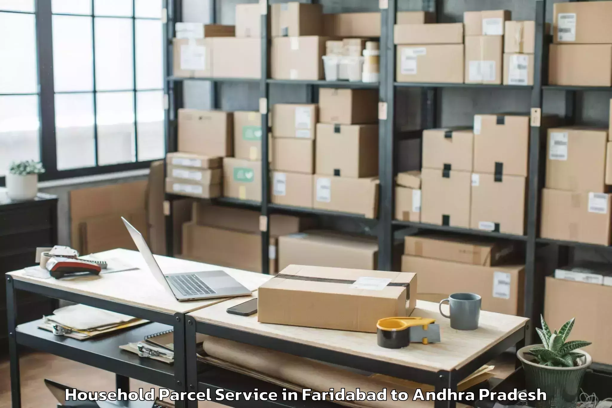 Easy Faridabad to Yeddana Pudi Household Parcel Booking